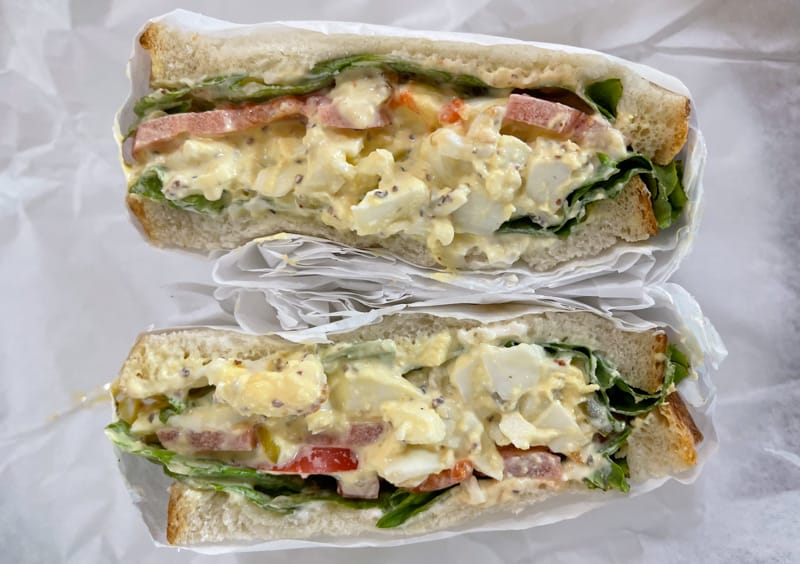Egg salad sandwich from Great Basin Bakery