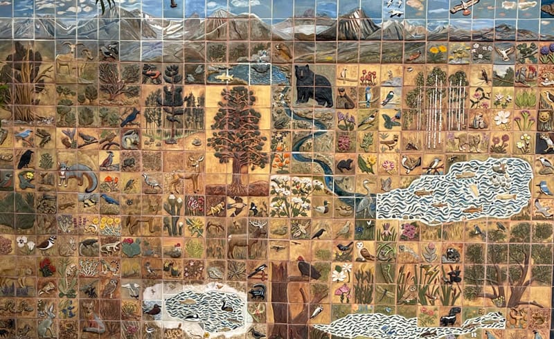 Tile mural in downtown Bishop, CA