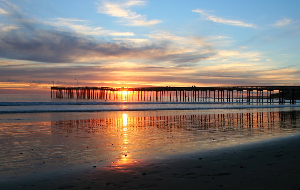 Strolling the Cayucos Pier at sunset is one of the best things to do in Cayucos, CA!