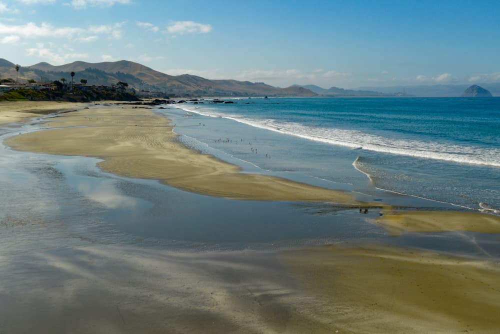 The beach at Cayucos, California, is sandy and stunning. 