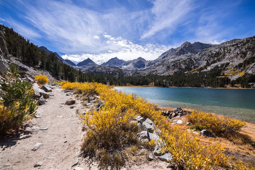 Fall color along the Little Lakes Valley Trail in the Eastern Sierra of California