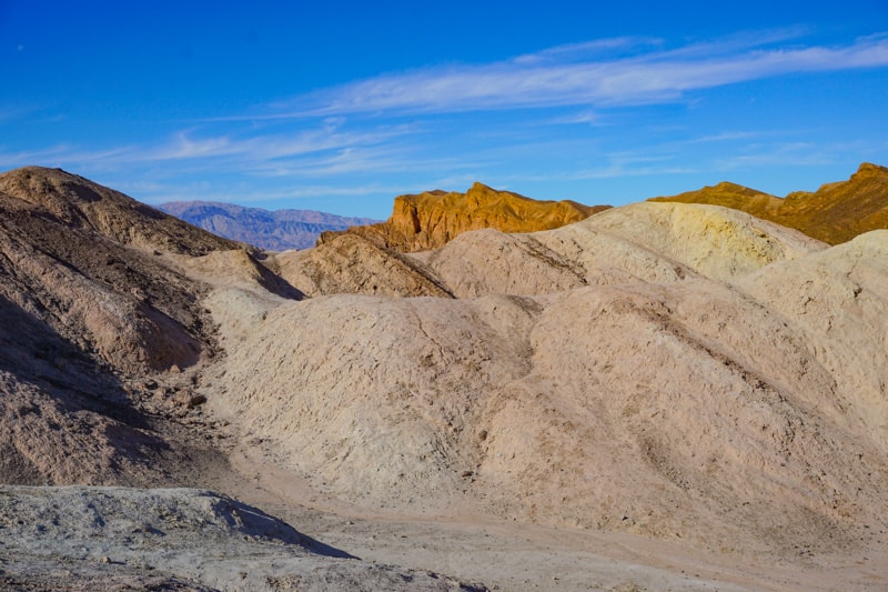 Subtle colors and textures in the rocks at Death Valley, CA