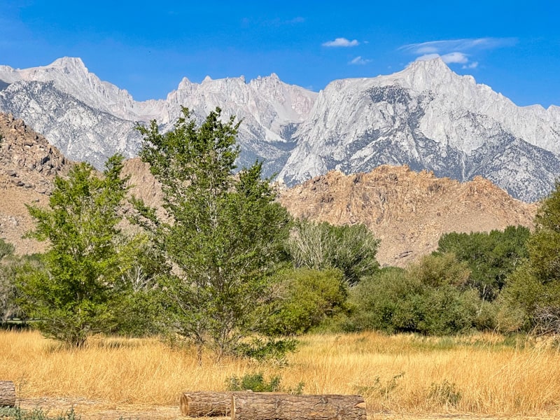 View of the Sierra  Nevada from the Interagency Visitor Center along Highway 395