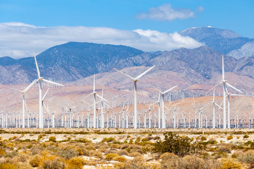 The windmills of Palm Springs, California