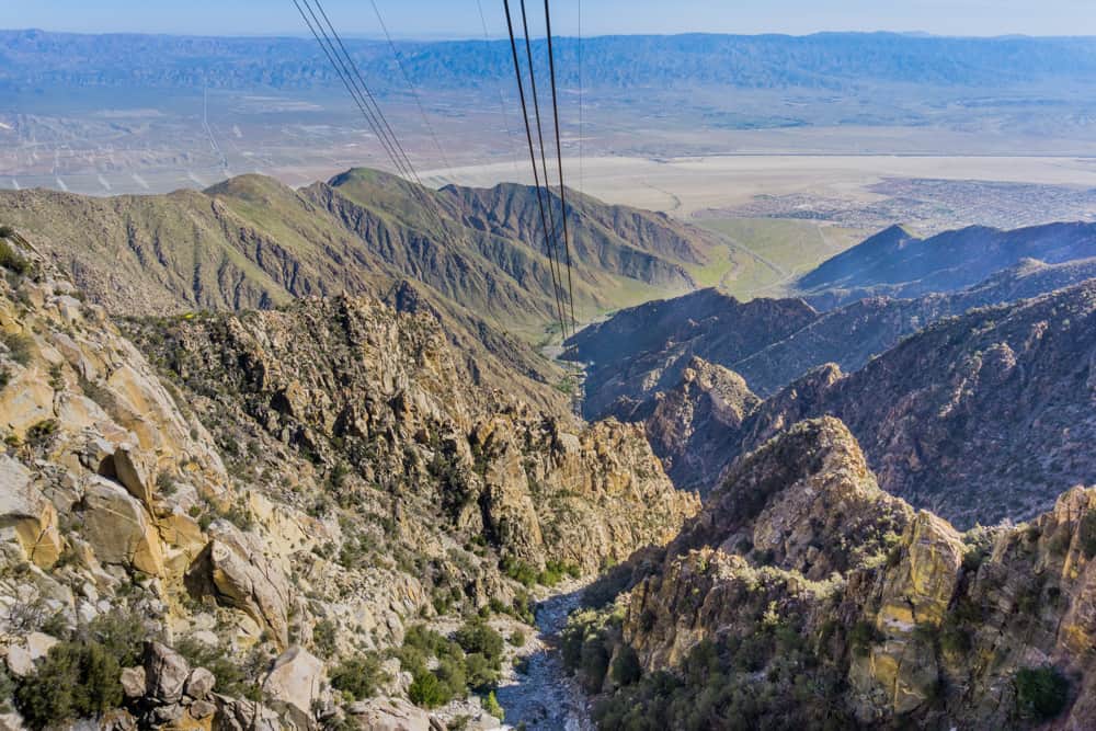 View from the Palm Springs Aerial Tram in California