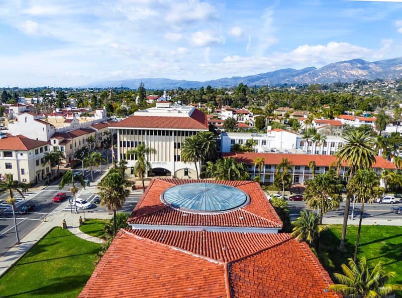 A view from the Santa Barbara County Courthouse in California