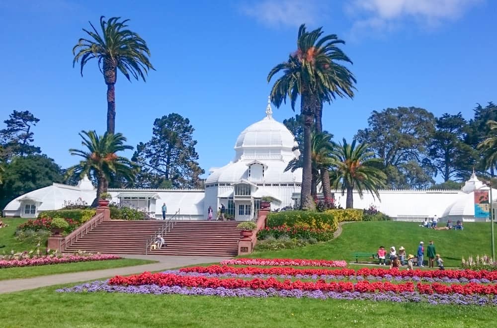 Conservatory of Flowers in Golden Gate Park in San Francisco, California