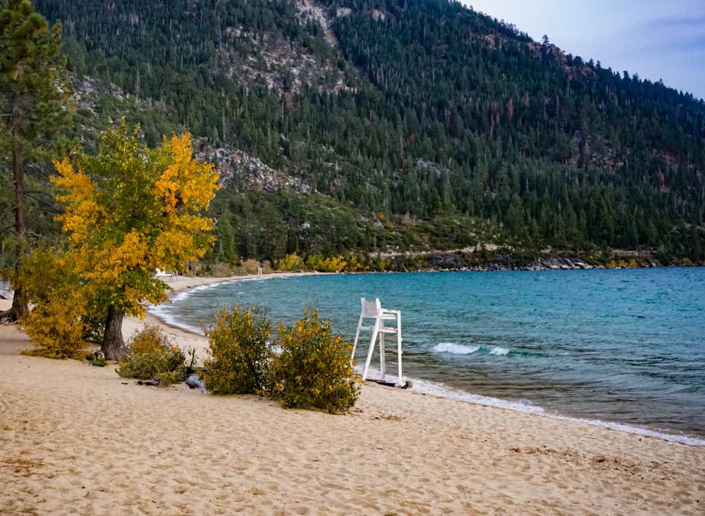 Sand Harbor Beach on the east shore of Lake Tahoe in Nevada