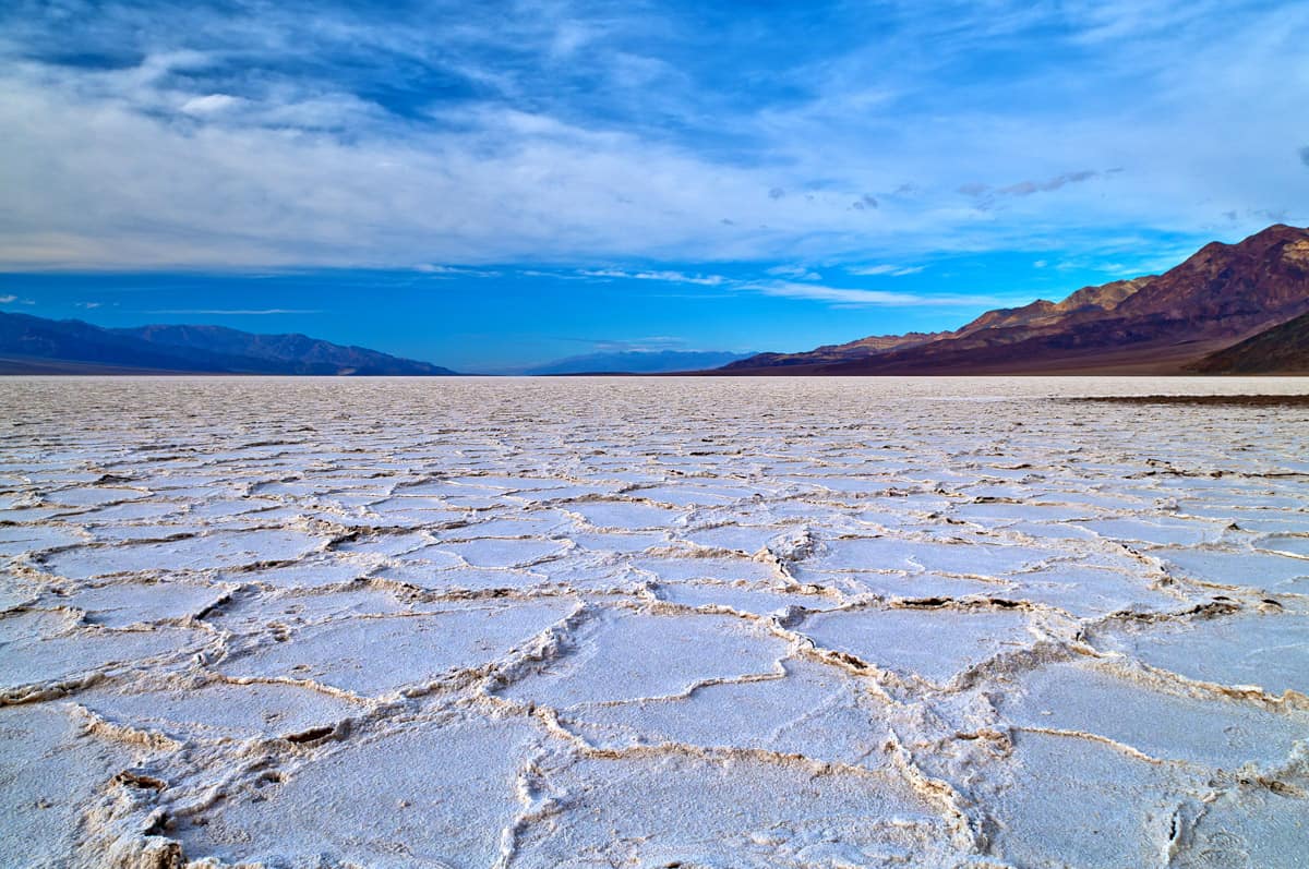 Salt Flat at Badwater Basin in Death Valley National Park, California