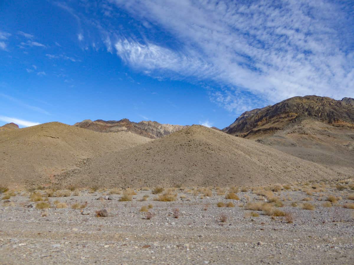 A view from the road to Death Valley National Park