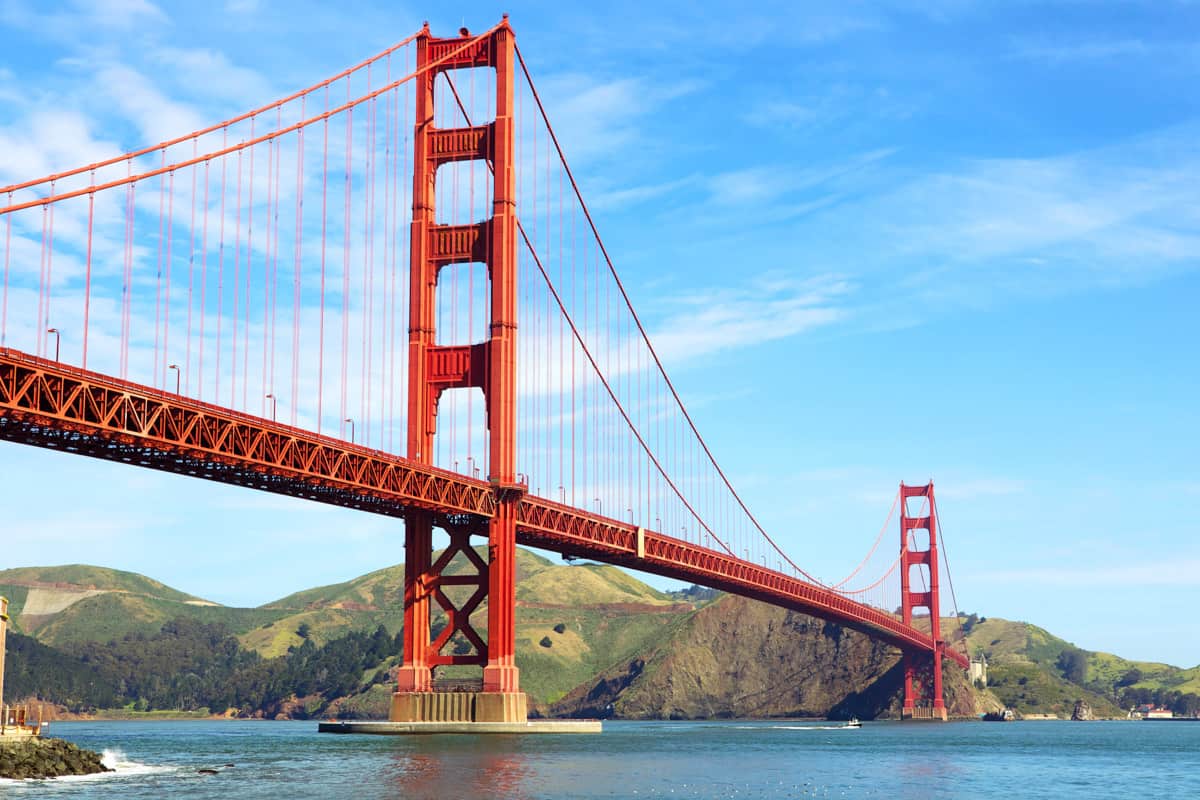 The Golden Gate Bridge in San Francisco California