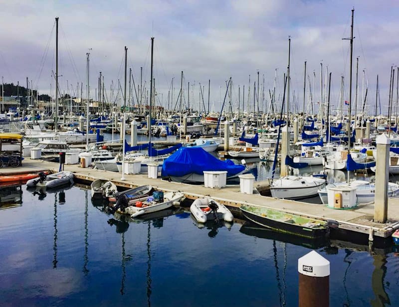 Boats in Monterey Harbor, California