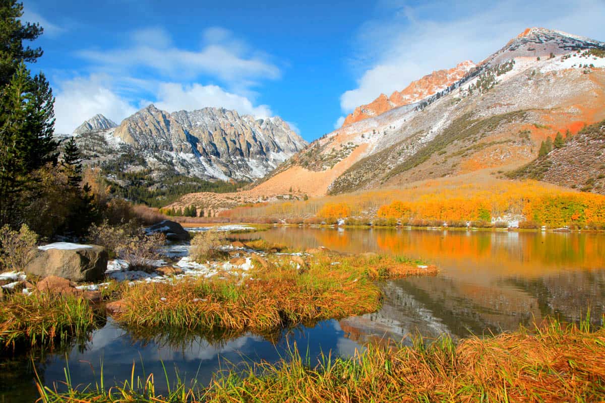 North Lake in Bishop is one of the best places to see California fall colors!