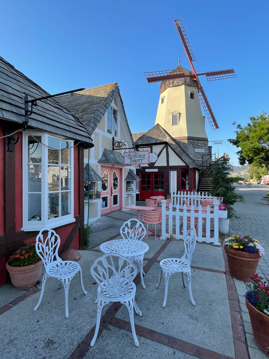 Facades in downtown Solvang, CA