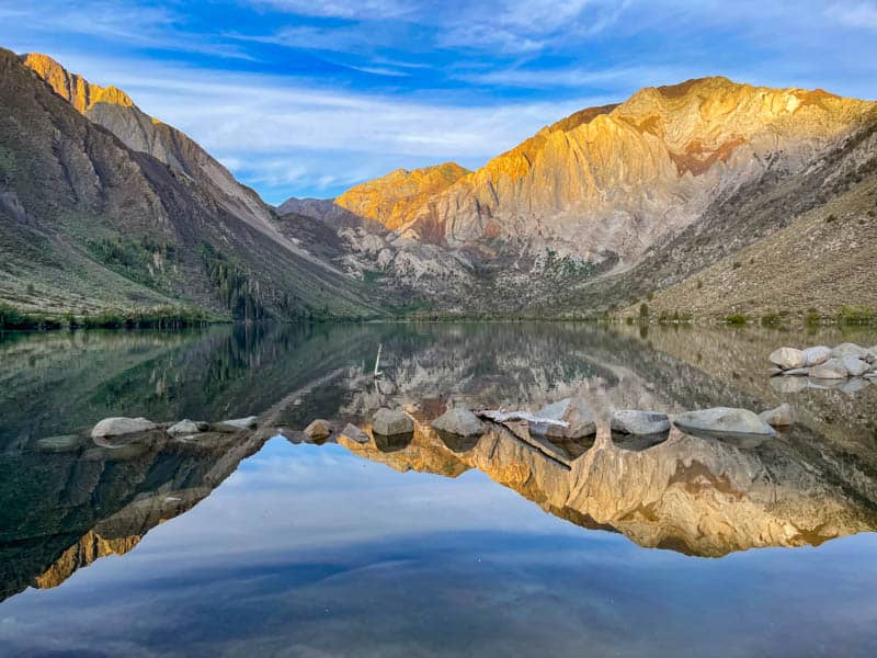 Sunrise at Convict Lake in the Eastern Sierra of California